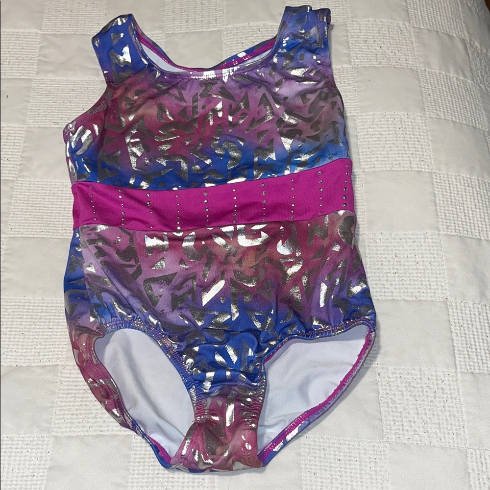 EUC Cat & Jack Shiny Purple and Pink Leotard